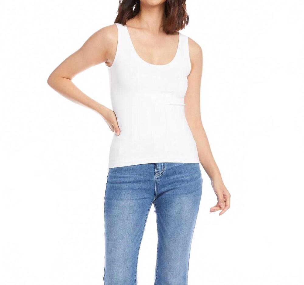 NEW KAREN KANE scoop tank in white